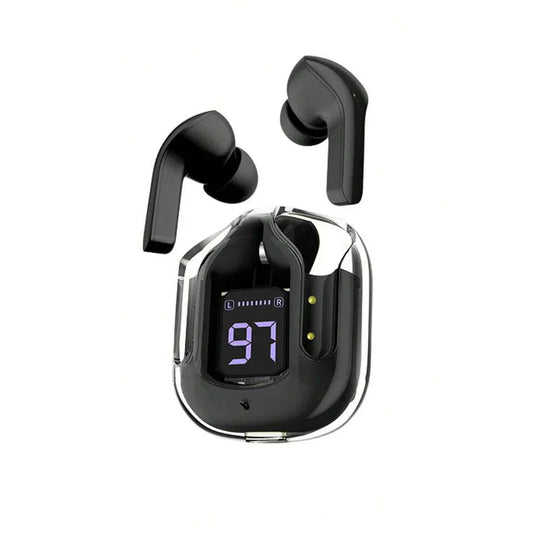 Black AIR 31 earbuds with pouch